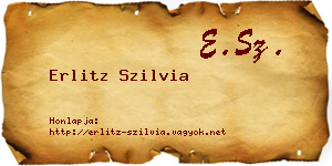 Erlitz Szilvia névjegykártya